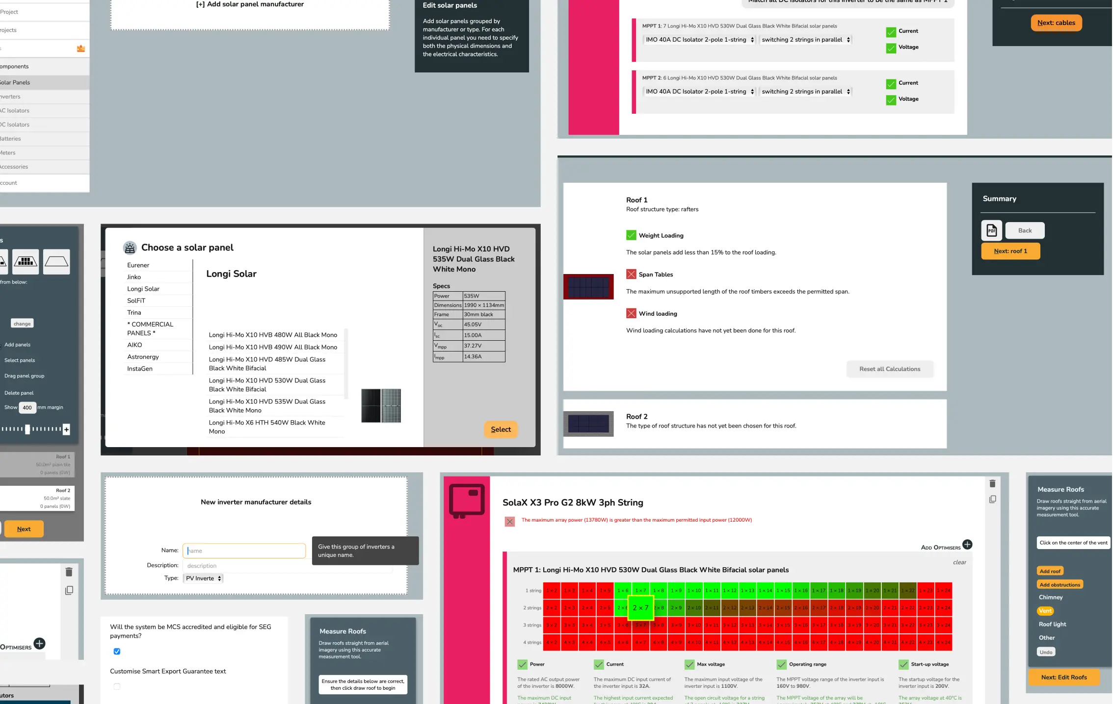 UI audit collage