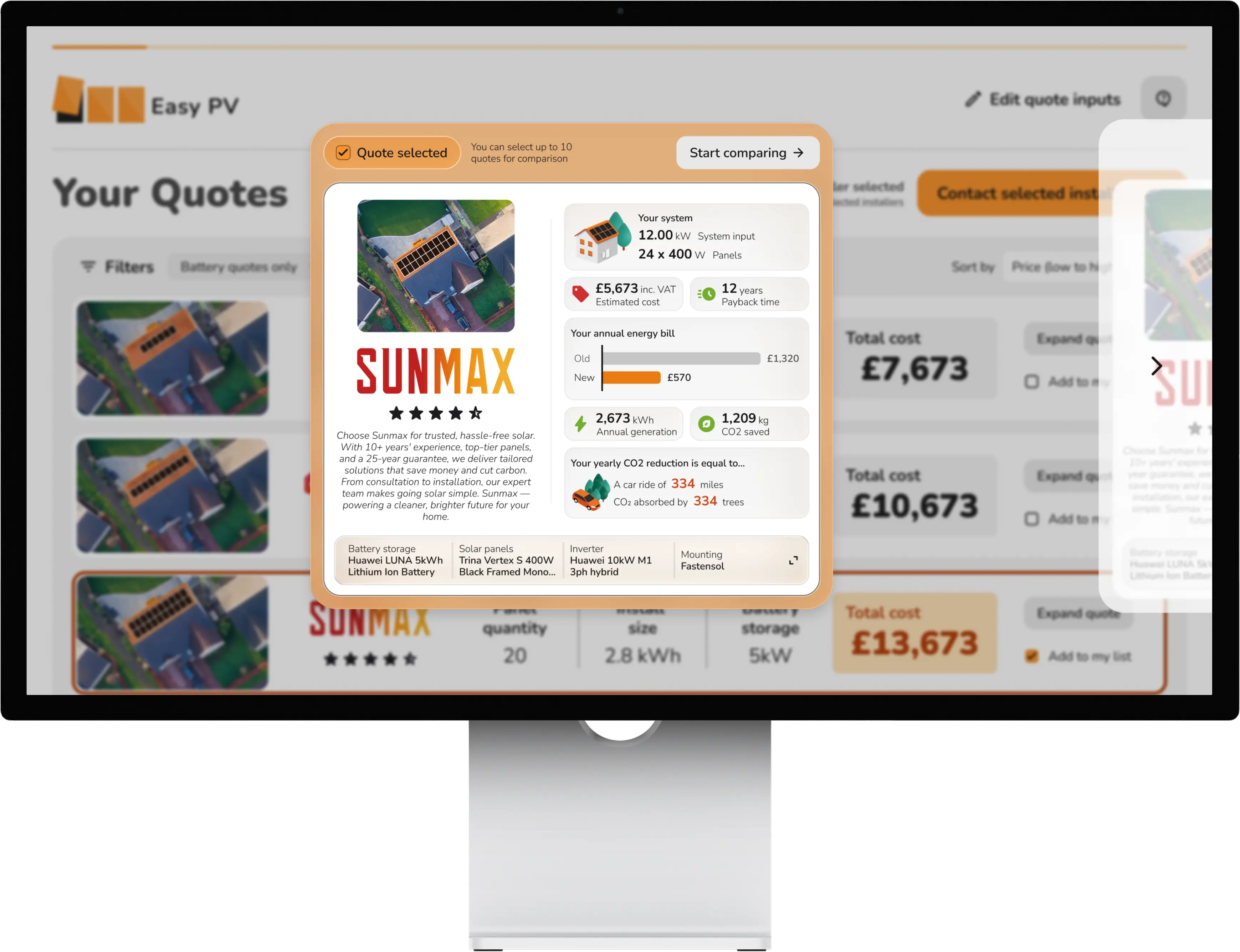 Solar marketplace concept